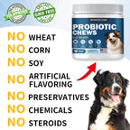 Wontechmi pet supplement label detailing yeast balance benefits