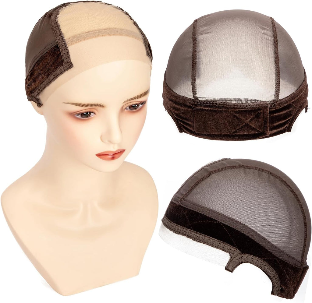 Koskusder lace wig cap with grip band front view