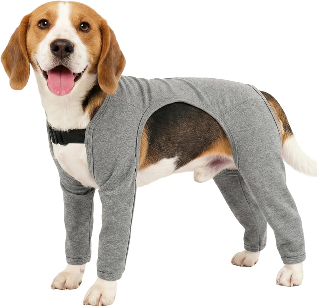 Brkurleg dog recovery suit with legs front view