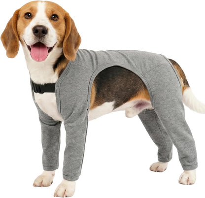 Brkurleg dog recovery suit with legs front view