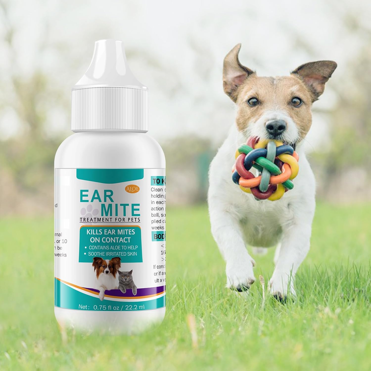 VOSIFSDIY Ear Mites Clean for Dogs & Cats, Ear Mite Treatment for Dogs and Cats, Dog Ear Infection Treatment, Ear Mite Treatment for Dog Yeast Infection, 100% Natural Dogs Cats Ears Drops - Image 9