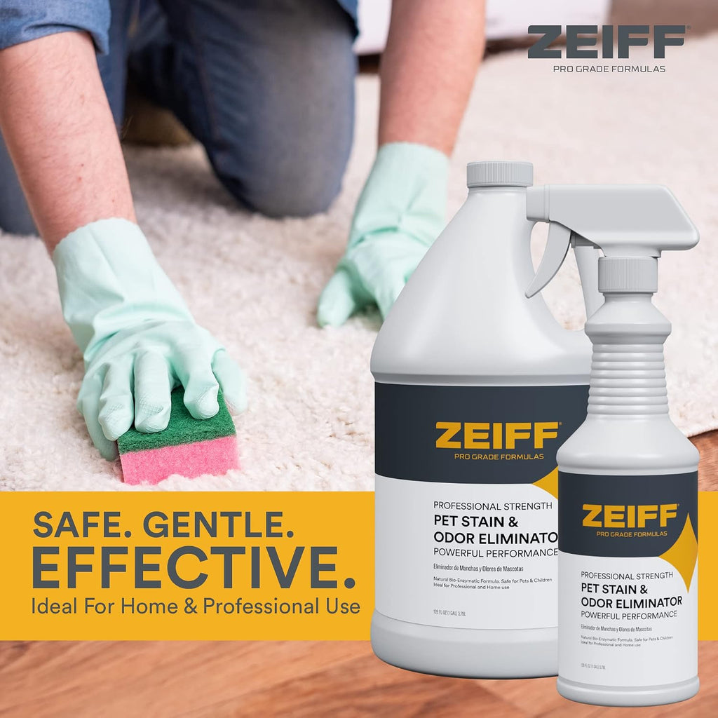 Zeiff pet stain and odor remover bottle with spray nozzle