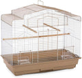 Prevue Pet Products Barn Style Bird Cage - Brown & White - Image 1