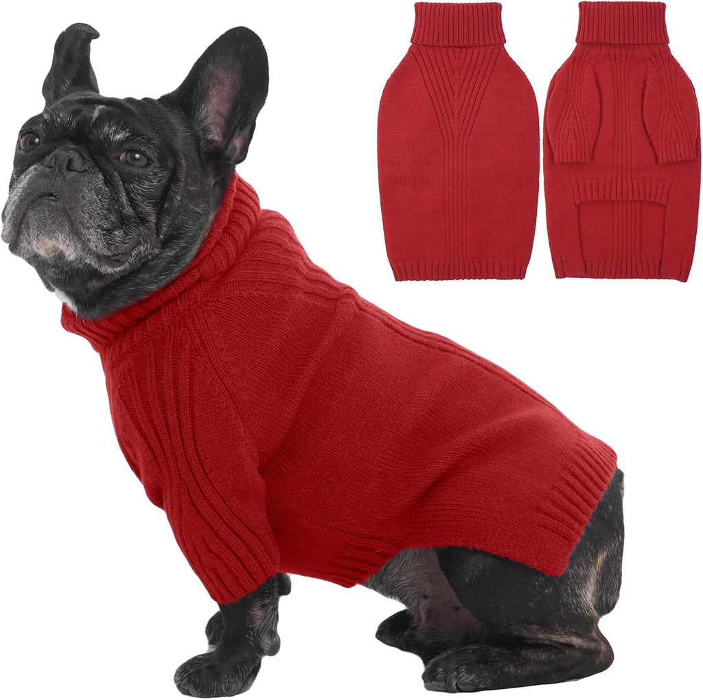 IECOii XXL Dog Sweater,Thermal Knit Big Dog Sweater Christmas,Pet Turtleneck Doggy Sweatshirt for Extra Large Dogs Boy Girl,Stretchy Large Dogs Cold Weather Outfit Pitbull Clothes,(Green XXL) - Image 11