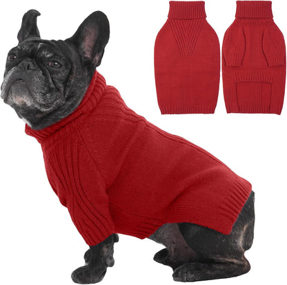 IECOii XXL Dog Sweater,Thermal Knit Big Dog Sweater Christmas,Pet Turtleneck Doggy Sweatshirt for Extra Large Dogs Boy Girl,Stretchy Large Dogs Cold Weather Outfit Pitbull Clothes,(Green XXL) - Image 11