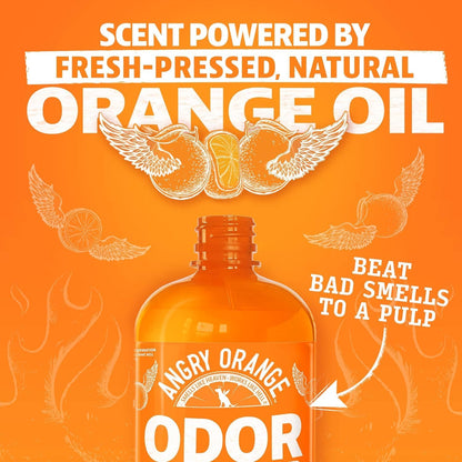 Angry Orange heavy duty carpet stain cleaner spray application view