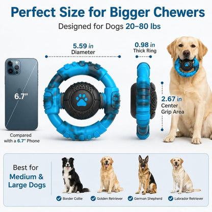Side profile of Pamlulu nylon rubber dog chew toy