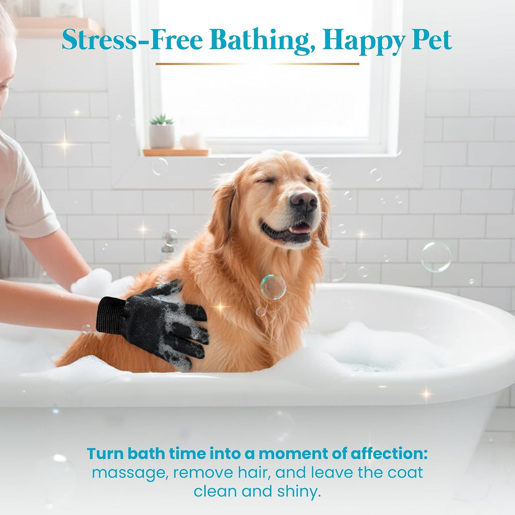 Reusable electrostatic fur removal mitt clearing pet hair from car seats