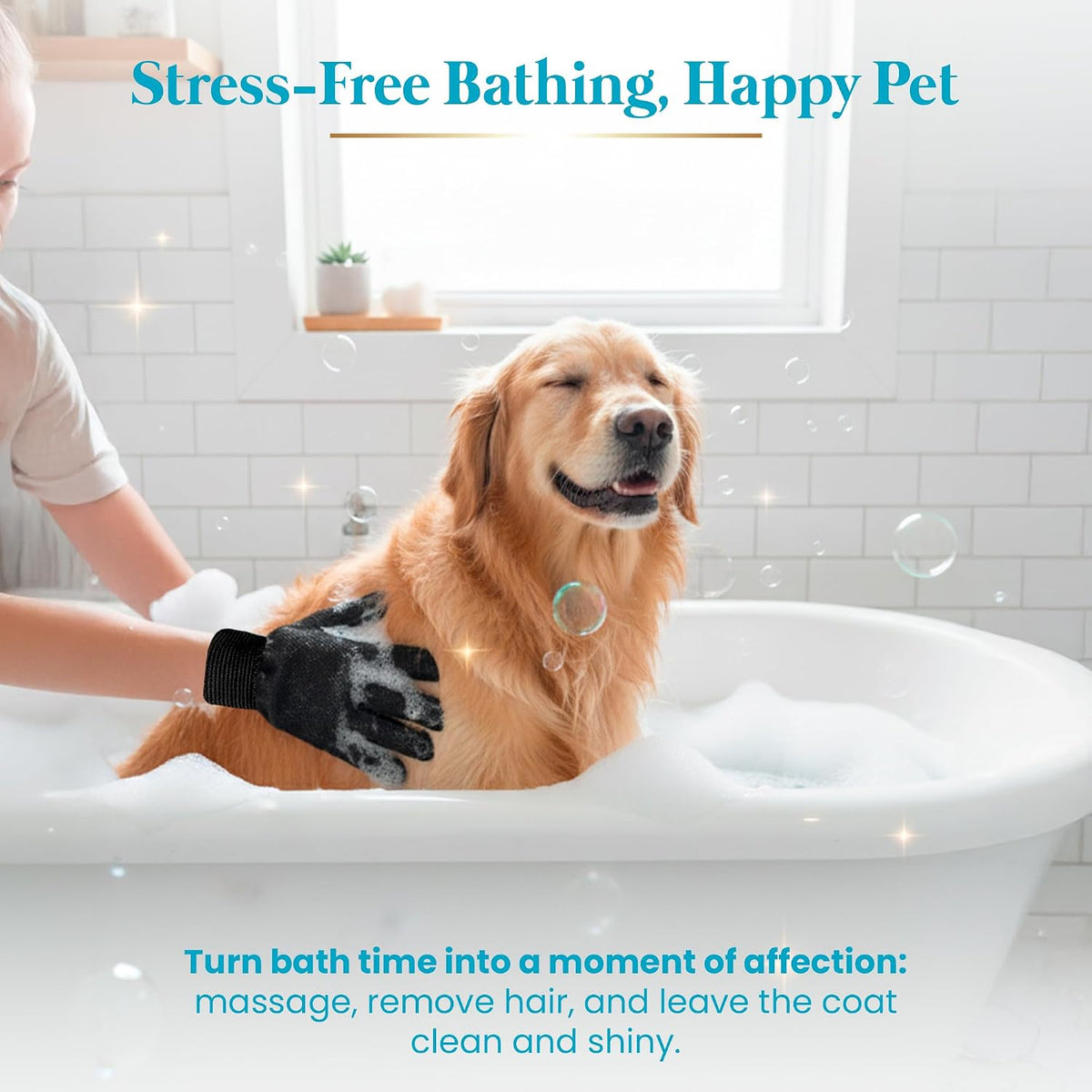Reusable electrostatic fur removal mitt clearing pet hair from car seats