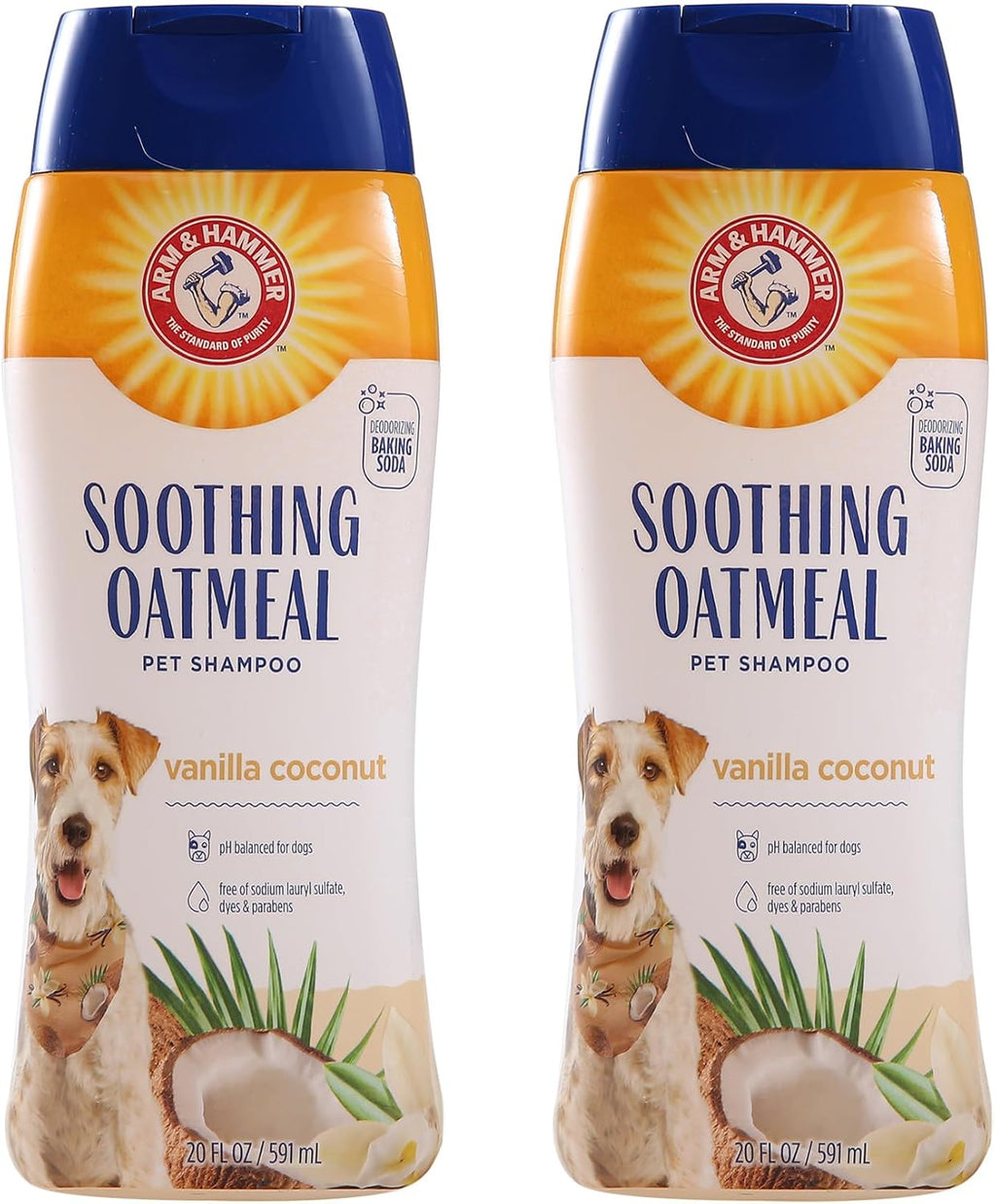 Vanilla coconut scented dog shampoo for odor control