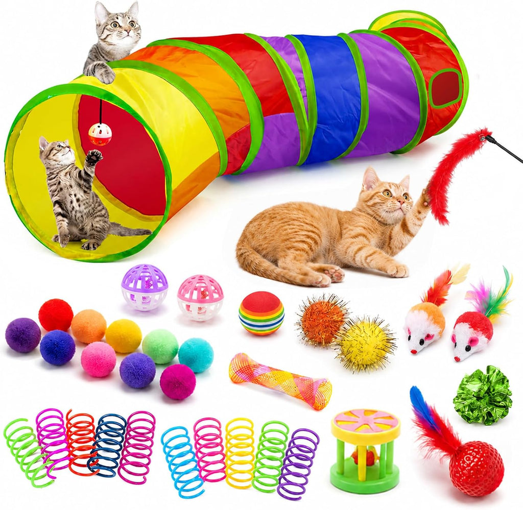AILUKI 35PCS Cat Toys Variety Pack for Indoor Cats, Kitten Toys Cat Tunnel - Image 7