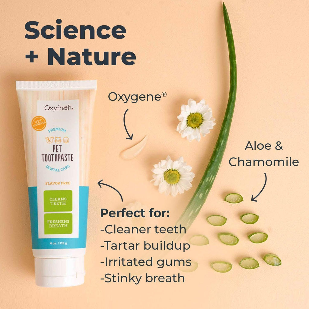 Oxyfresh pet gel showing Oxygene ingredient benefit
