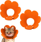 Felt Cat Recovery Collar, Cute Flower Cat Recovery Collar Adjustable Recovery Cones (2Pcs, M 8.7-9.8inch, Yellow/Pink) for Small Dogs Kittens Cats - Image 15