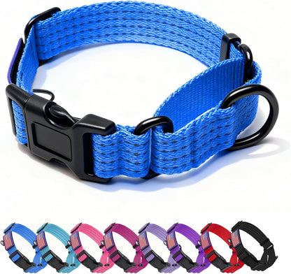 Martingale Dog Collar, Reflective No Pull Training Collar with Quick Release Buckle & USA Flag, Heavy-Duty Nylon, Adjustable for Small Medium Large Dogs (L,Red with Flag - Image 15