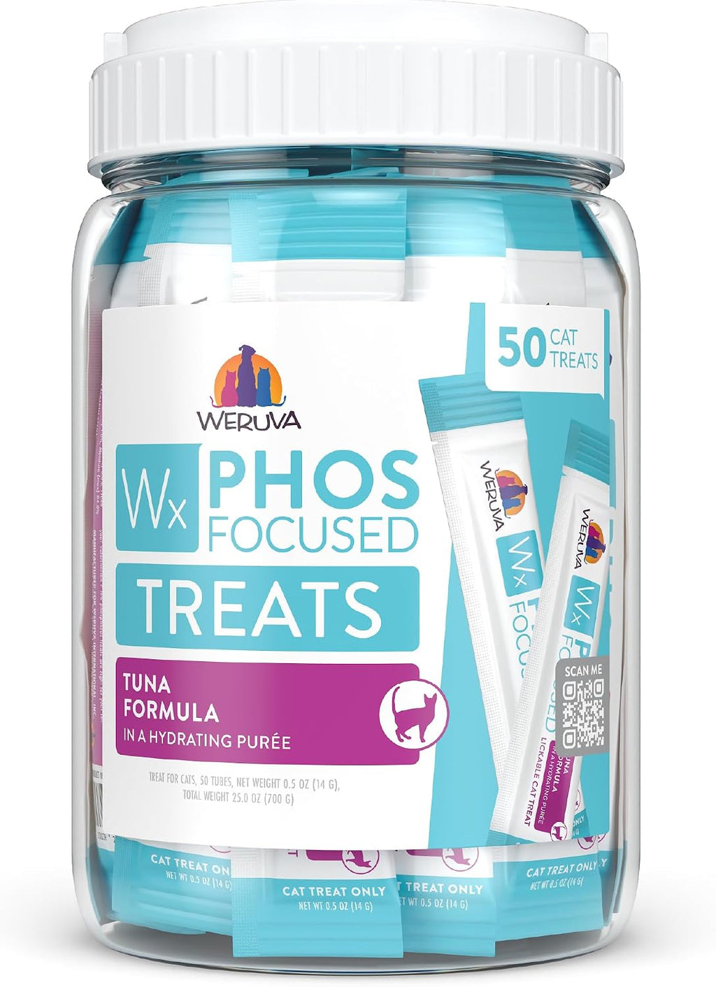 Weruva Wx Phos Focused, Tuna Formula Lickable Cat Treats, 0.5oz Tube, Pack of 5 - Image 15