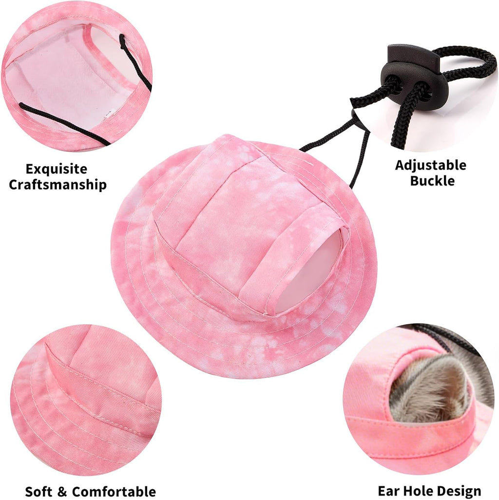 Side profile of Sdfvsdg dog sun hat with adjustable strap