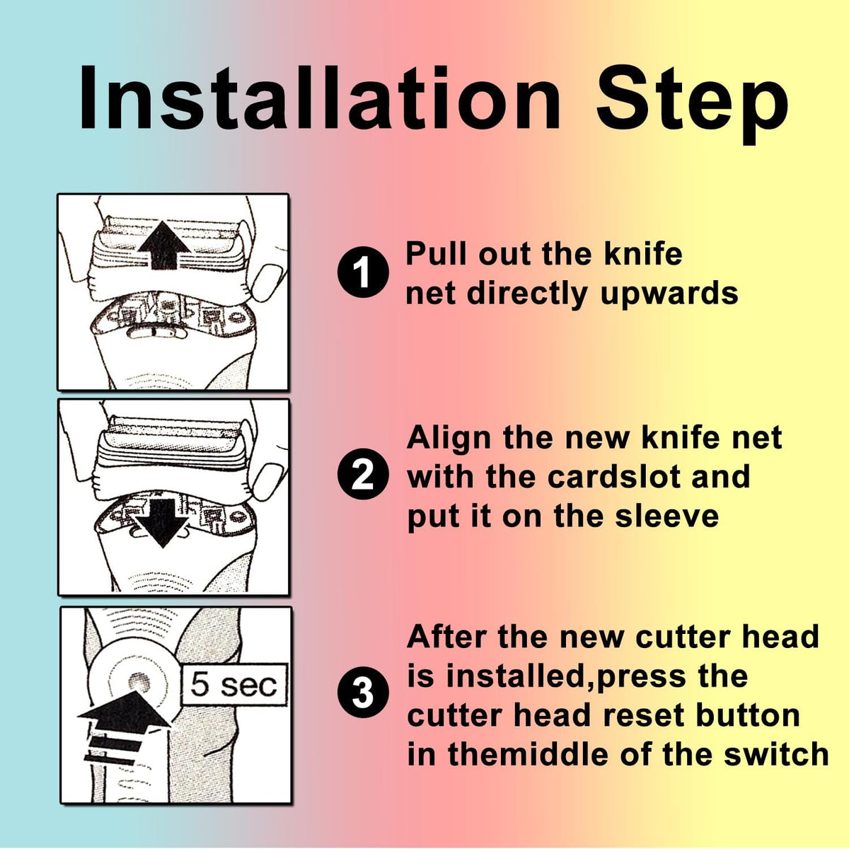 Trah 21B shaver head being attached to a Series 3 handle