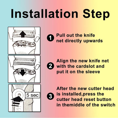 Trah 21B shaver head being attached to a Series 3 handle