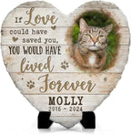 Custom Memorial Stones for Cats - Personalized Cat Memorial Picture Frame - Square Stepping Stones - Cat Loss Sympathy Gifts - Image 9