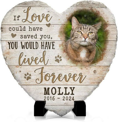 Custom Memorial Stones for Cats - Personalized Cat Memorial Picture Frame - Square Stepping Stones - Cat Loss Sympathy Gifts - Image 9