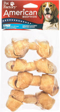 Pet Factory American Beefhide Knotted Bones front view packaging