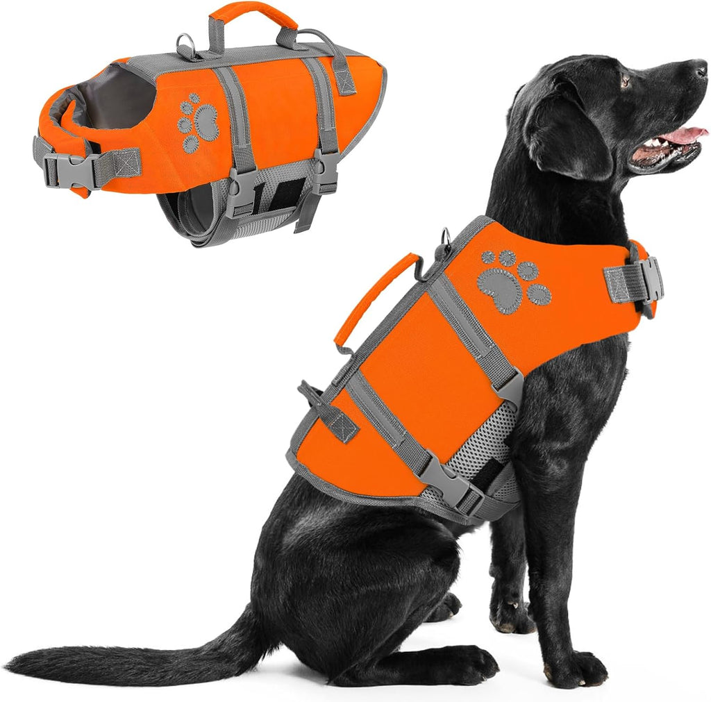Queenmore Small Dog Life Jacket, Ripston Dog Life Vest, Small Doggie Life Vest for Swimming, Safety Puppy Swimming Vest with Handle, Puppy Preserver for Boating, Pet Lifesaver for Water Pool - Image 10