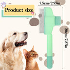 Holyenten self cleaning pet hair removal brush green and yellow pack