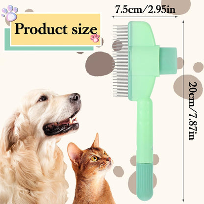 Holyenten self cleaning pet hair removal brush green and yellow pack