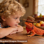 Soft red triangular cotton bandana scarf designed for small geckos and chameleons