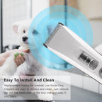 Back profile view of the detachable pet groomer clipper components highlighting the durable plastic housing.