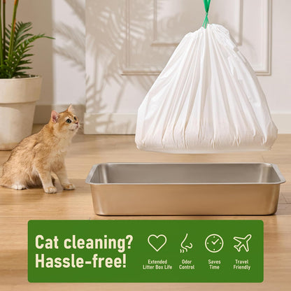 Durable scratch resistant cat litter tray liner demonstration