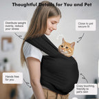 Soft cotton puppy papoose front facing pet carrier