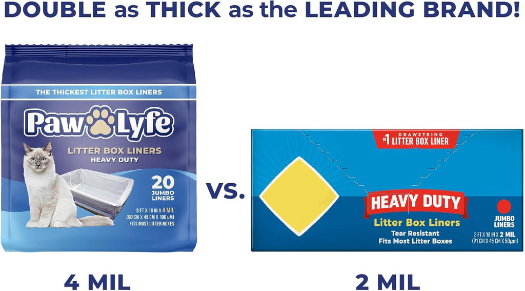 PawLyfe heavy duty scratch resistant cat pan liner installed inside an open litter box
