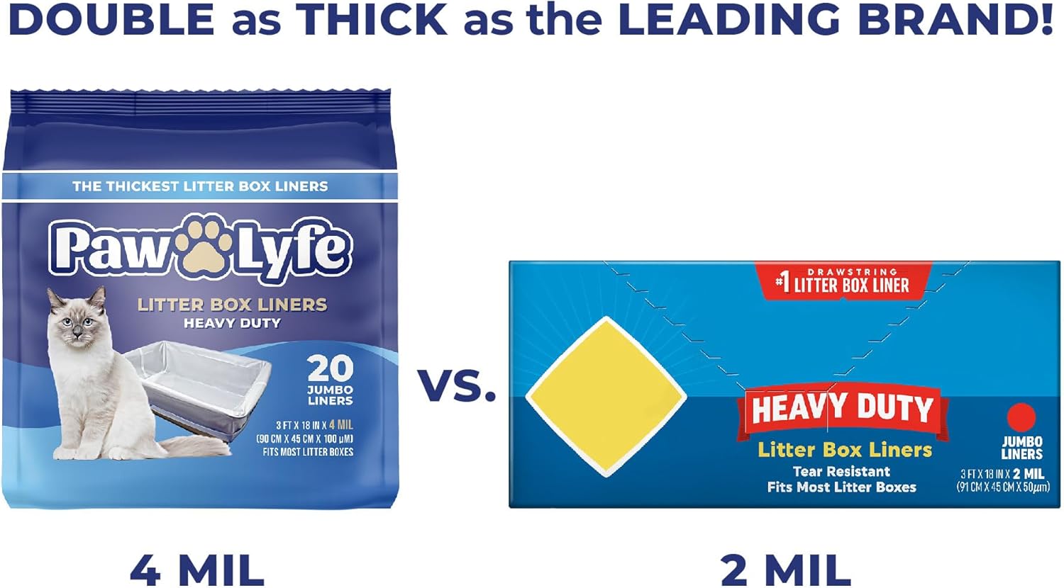 PawLyfe heavy duty scratch resistant cat pan liner installed inside an open litter box