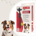 KONG Double-Sided Rake & Deshedding Tool - Detangling & Shedding Control, Rounded Metal Tips, Non-Slip Grip, for Medium to Large Dogs with Medium to Long Coats, Red/Gray - Image 9