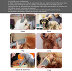 Audoc premium dog grooming blade packaging and contents layout