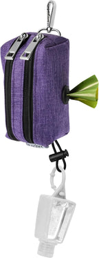 Hands free dog walking accessory with metal carabiner clip attachment.