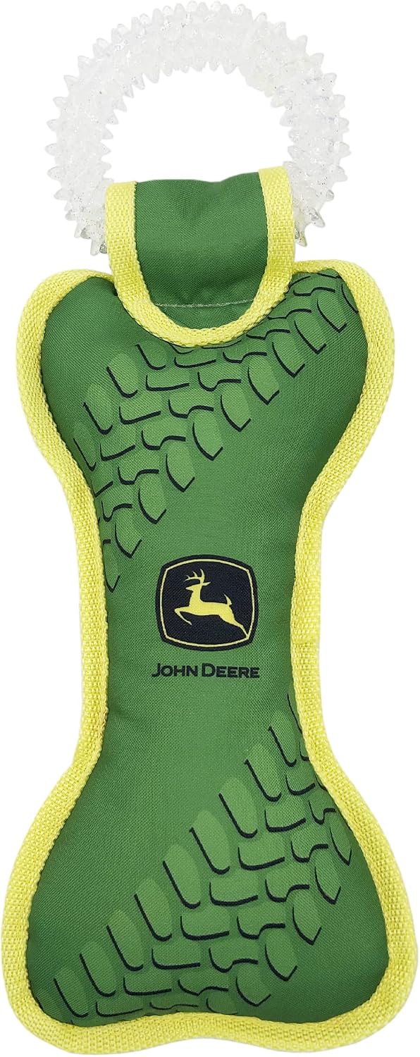 JohnDeere Goat Plush Toy for Dogs and Cats with Squeaker, Wearing a John Deere Jersey! Safe, Fun & Sporty Goat Shaped Dog Chew Toy, Interactive Pet Toy, Plush Teddy Bear for Pets - Image 9
