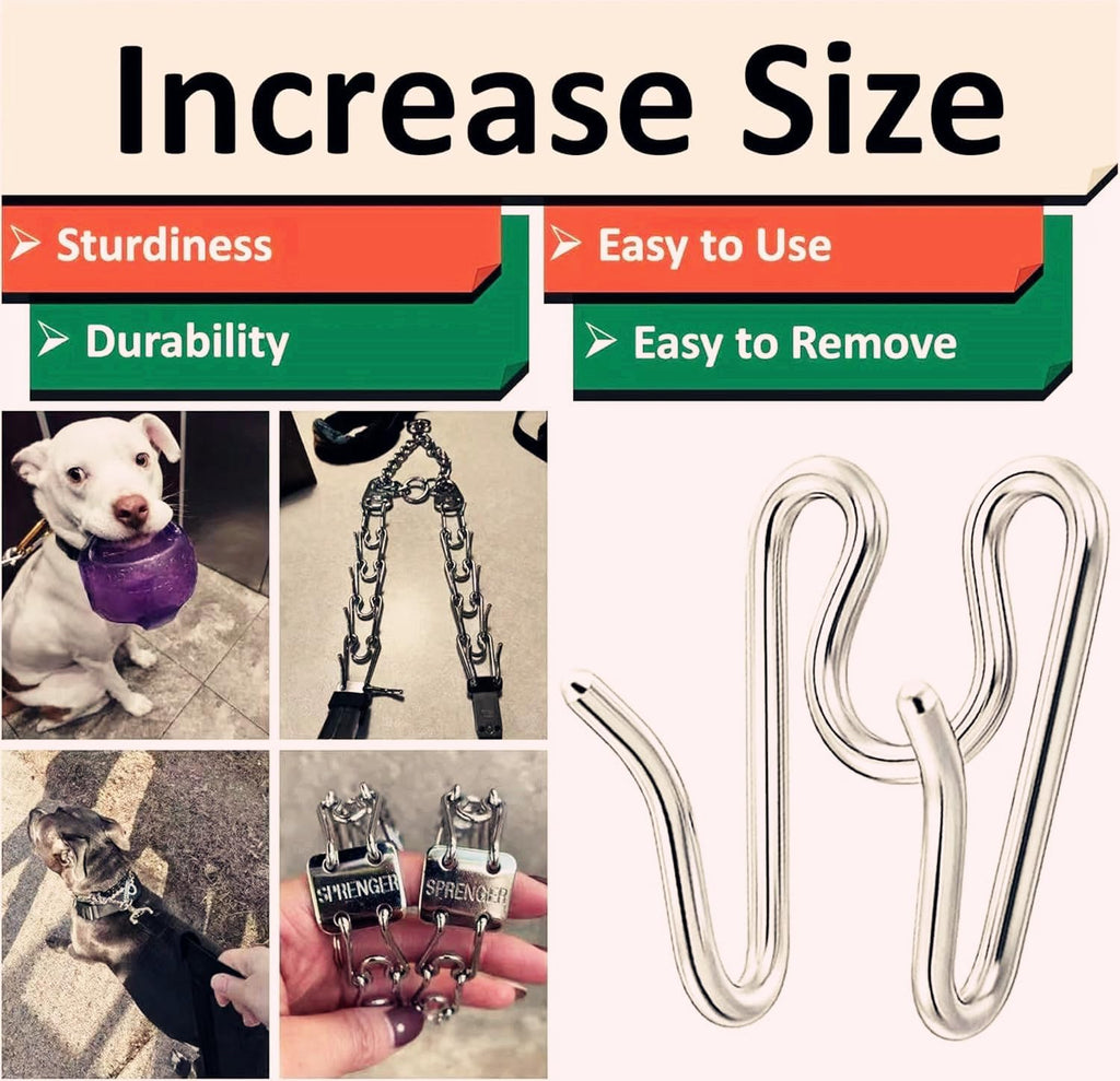 Chrome plated replacement pinch collar links five pack for dogs