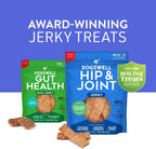 Side view of 12 ounce Dogswell chicken jerky pouch