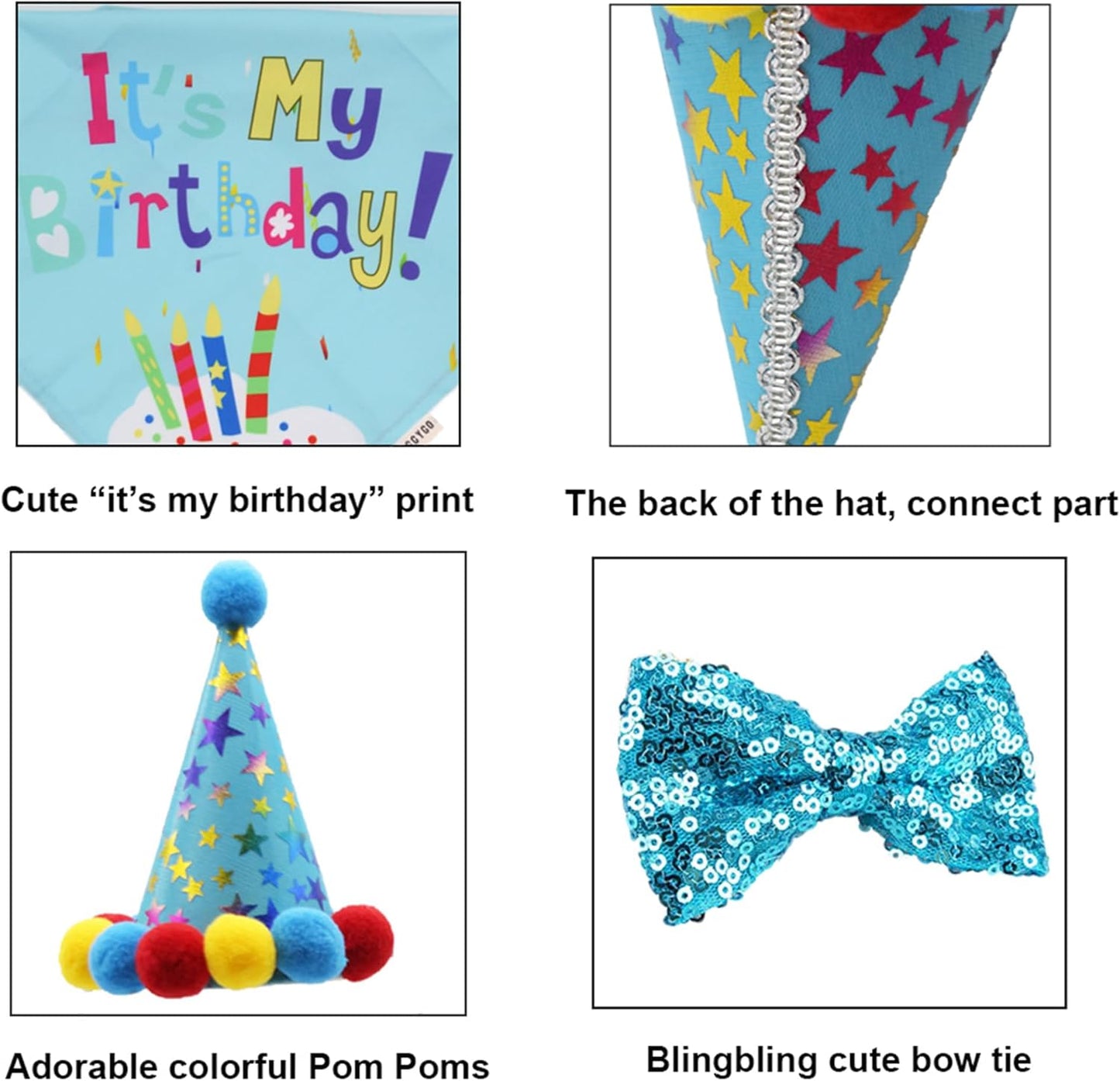 ADOGGYGO high quality authentic pet birthday accessories premium fabric texture