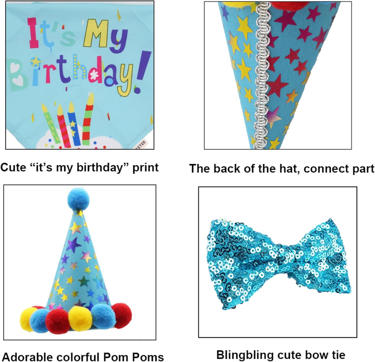 ADOGGYGO high quality authentic pet birthday accessories premium fabric texture