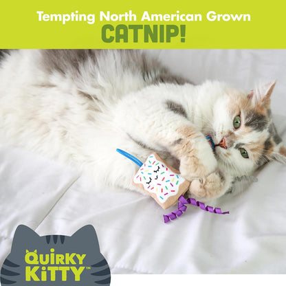 Quirky Kitty catnip filled cat toy pack of two