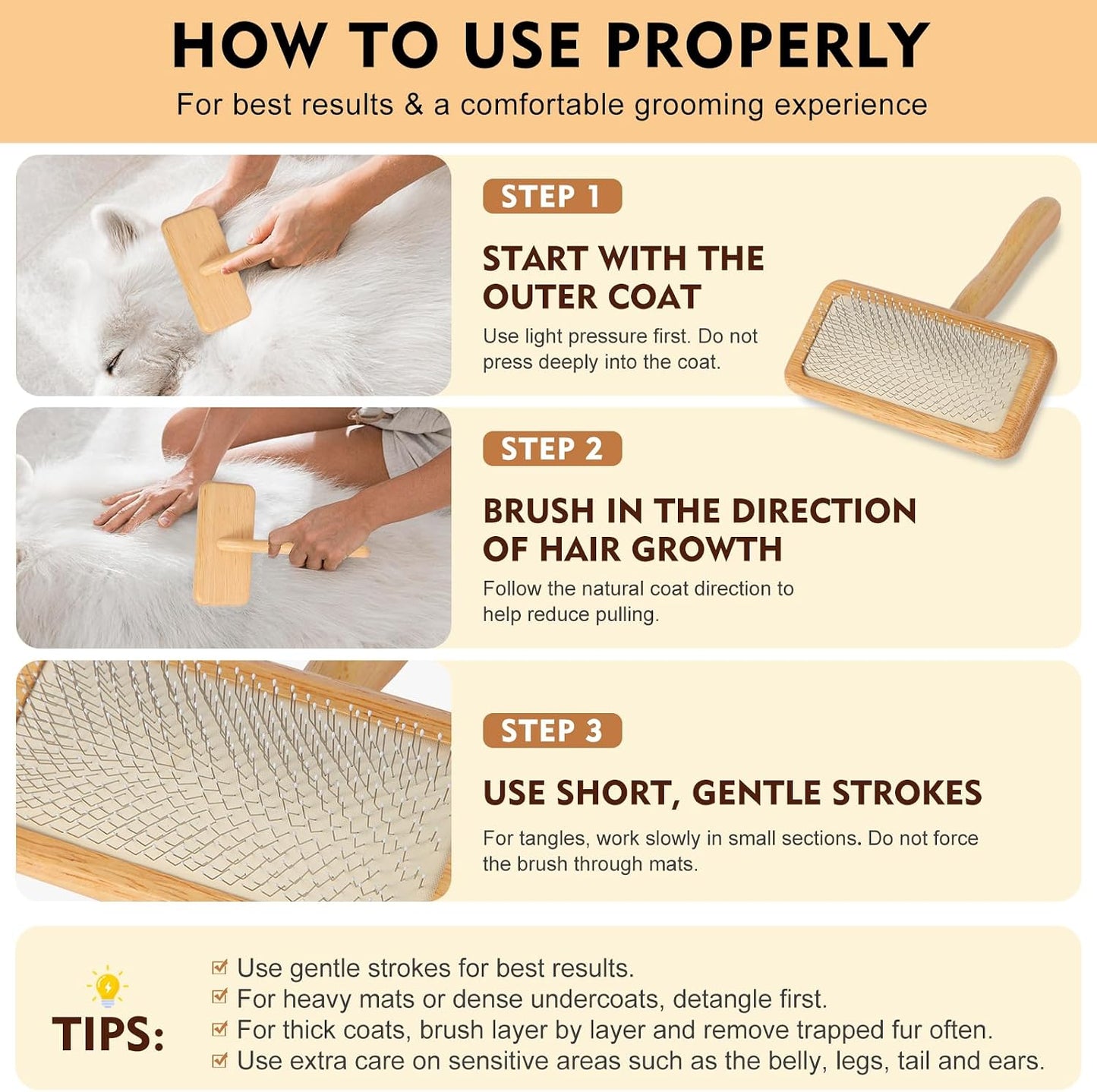 Professional cat and dog grooming tool for heavy summer shedding