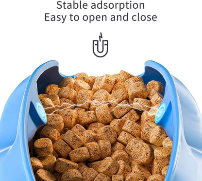 Two pack set of waterproof pet training treat holders in sky blue and light green colors.