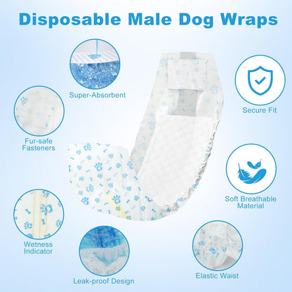Ypfyed small male belly bands absorbent core texture detail