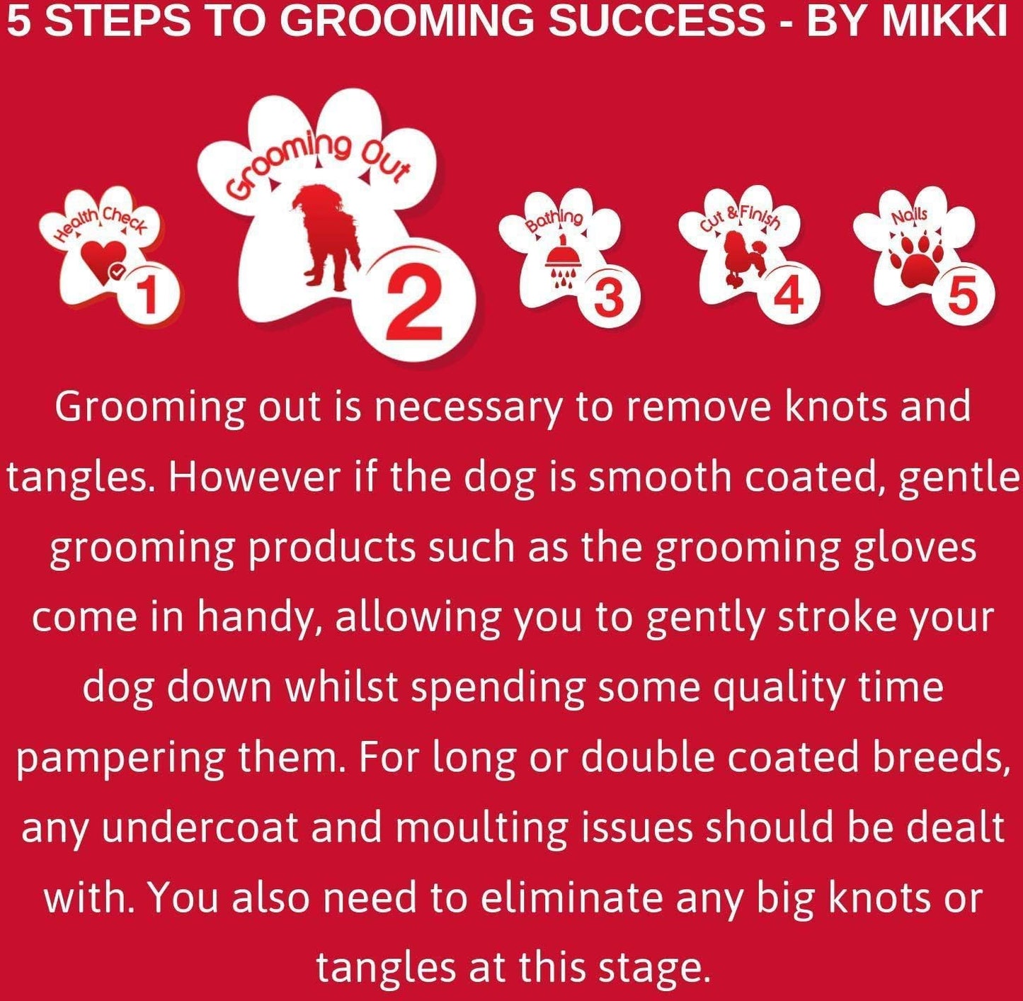 Using Mikki matt splitter on pet fur to remove tangles