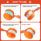 Interactive Dog Toys, Random Path Electric Automatic Moving and Rolling Dogs Toy with Rope for Small Medium Large Dogs, Motion-Activated Dog Stimulation Toy for Boredom Relief (Orange) - Image 9