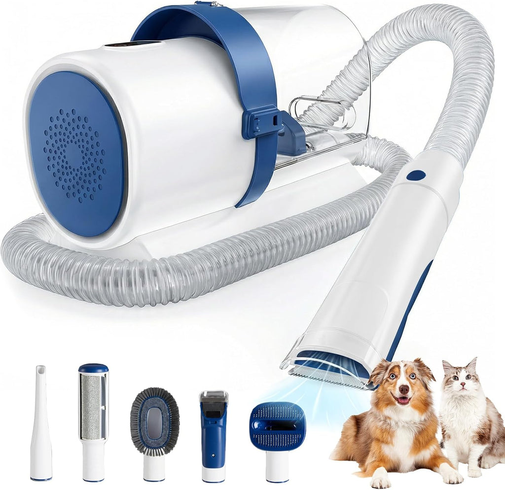 DUMOS Pet Grooming Vacuum Kit, 3 Adjustable Suction Modes, 5 Professional Grooming Tools with Low Noise Dog, 10000PA Cat Hair Clippers for Home Cleaning, 2.5L, Ivory - Image 11