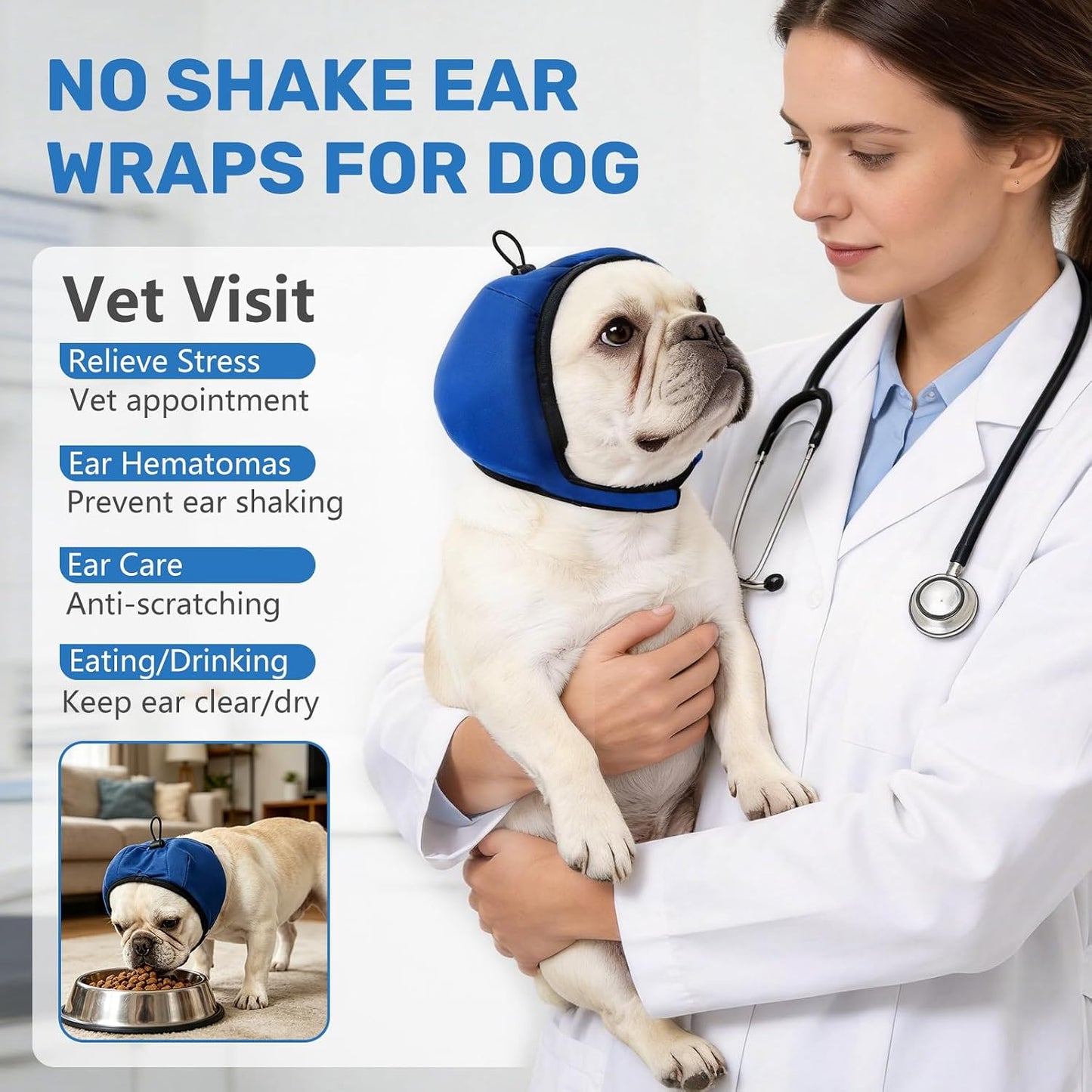LIANZIMAU pet ear covers for grooming and bathing comfort